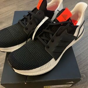 ultra boost tech olive  core black  solar red